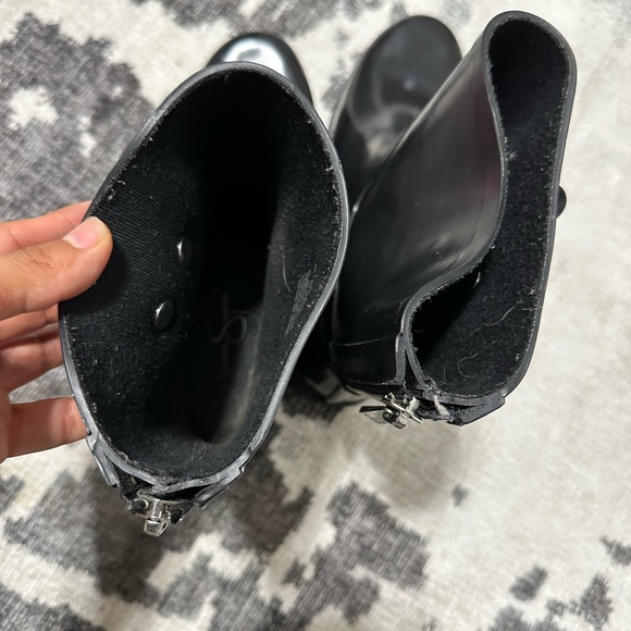 Jessica Simpson Raila Stylish Black Women's Boots with Bow Accent rain size 9 - Picture 4 of 11